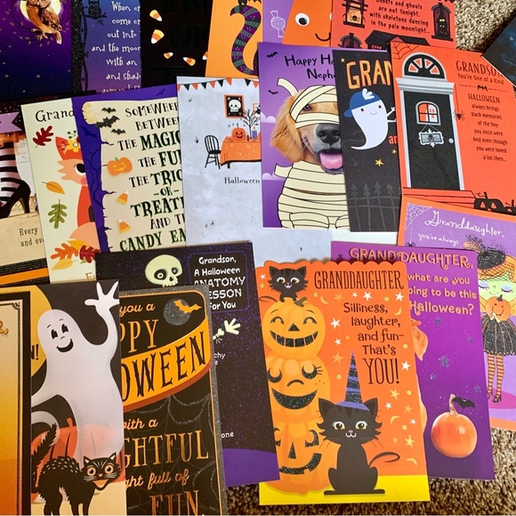 Lot of 25 Hallmark Halloween Greeting Cards Son Daughter Grandson Granddaughter - Picture 5 of 13
